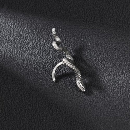 14G Surgical Stainless Steel Dangle Belly Button Rings for Women Belly Ring Dangling Piercing Jewelry CZ Snake lizard Skull Spider bat Halloween Party Punk Rock - style: Snake shaped