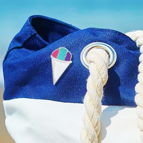 Inspirational Enamel Pin by LifeBeats | Cute Pin for Clothes, Jackets, Hats, Bags, and Lanyards | Hat Pin Comes with a Greeting Card | Lapel Pin with Sturdy Backing - style: You're Coolest Snow Cone