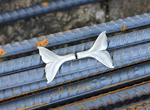 bezelry 3 Pairs Whale Tail Cape or Cloak Clasp Fasteners. 62mm x 35mm Fastened. Sew On Hooks and Eyes Cardigan Clip (Antique Silver) - color: Antique Silver