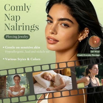4Pairs 18G 20G G23 Titanium Threadless Flat Back Stud Earrings CZ Push in Nose Studs Hypoallergenic Tragus Cartilage Helix Conch Lip Labret Medusa Stud Piercing Jewelry - color: Gold, size: 20G
