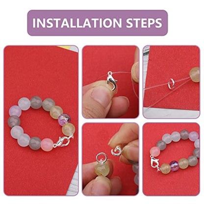Lunarm Jump Rings 810pcs Stainless Steel Jump Rings for Jewelry Making | Silver Open Jump Rings and 3 Sizes Lobster Clasps Set for Keychain Creation Craft Sturdy Easy to Open and Close
