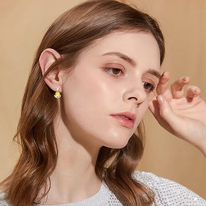Birthstone Teardrop Crystal Stud Earrings for Women 925 Sterling Silver Solitaire Studs Halo Earrings for Birthday Gifts Teardrop Earrings for women - style: K November