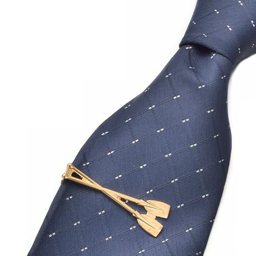 Yoursfs Black Matte Skinny Tie Clips For Men Classic Shiny Tie Bars Stainless Steel Personalized Tie Clip Suitable for Wedding Anniversary Business - style: Gold Paddle Tie Clips