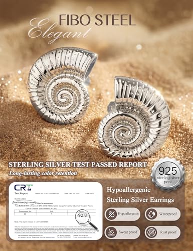 Chunky Gold Stud Earrings for Women Sterling Silver Earring Hypoallergenic | Non Tarnish 14K Gold Plated 925 Silver Posts for Sensitive Ears,Knot Statement Dangle Earrings Gold Jewelry Gifts Lightweight - color: silver plated-conch