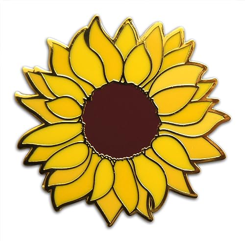Novel Merk Flower Blossom Floret - Sunflower, Daffodil, & Other Lapel Pin, Hat Pin & Tie Tack Set - with Clutch Back - style: 3-Mixed Flowers