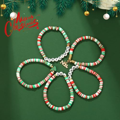 Elegance 11 designs Heishi Beaded Bracelets For Women Polymer Clay Colorful Surfer Stackable Beads Boho Bracelet Summer Beach Jewelry - color: Symbol