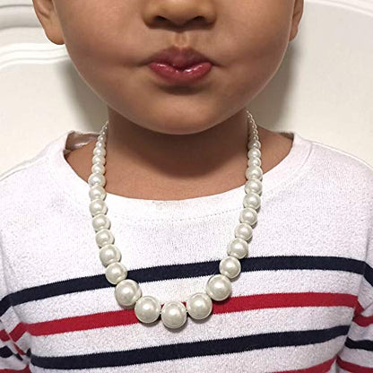 Handmade Faux Pearl Necklace and Clip on Earrings Jewelry Sets for Women Bib Choker Collar Necklace - color: 40cm Necklace+Clip Earrings