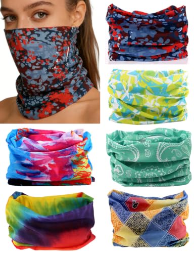 KINGREE KINREE 6PCS Outdoor Magic Scarf, Elastic Headbands, Headscarves, Headwear, Mask - color: May