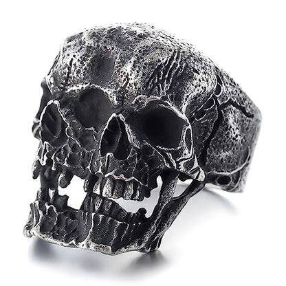 2023 Skull Ring Cool Evil Death Punk Rock Stainless Steel Rings Aly Style Jewelry - style: R1023