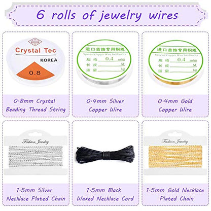 shynek Jewelry Making Kit - Adults Supplies with Tools, Wires, Findings & Charms for Making & Repair