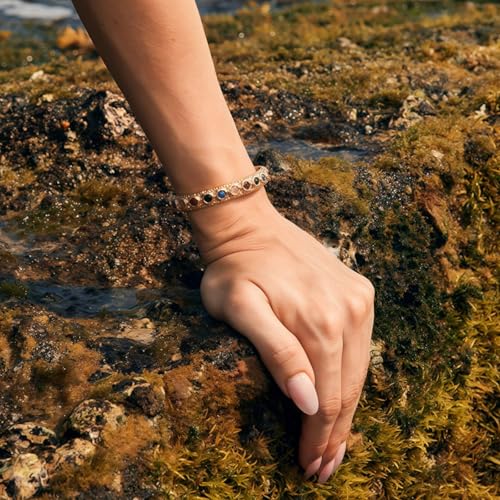 18K Gold Bangle Bracelets for Women 925 Sterling Silver Bracelets Bracelets Adjustable Boho Bracelets Stackble Cuff Bangle Bracelets for Men Women Chunky Gold Bangle Open Cuff Bracelets Christmas Gift - color: Bracelets-09
