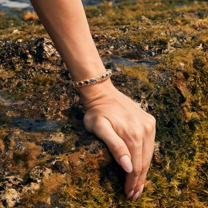18K Gold Bangle Bracelets for Women 925 Sterling Silver Bracelets Bracelets Adjustable Boho Bracelets Stackble Cuff Bangle Bracelets for Men Women Chunky Gold Bangle Open Cuff Bracelets Christmas Gift - color: Bracelets-09