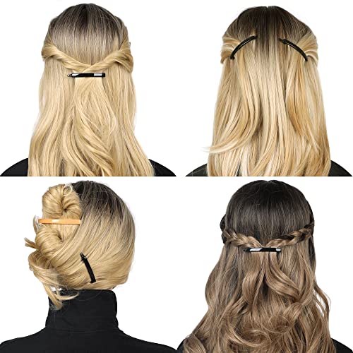 12pcs Hair Barrettes Set for Women and Girls, Hair Clips for Thick Thin Fine Hair, Non-metal Hair Accessories, Non-Slip Grip Handmade Snap Hairpin, BPA Free | Non-metal BPA-free snap hairpins with a non-slip grip for thin, fine or thick hair; handmade in