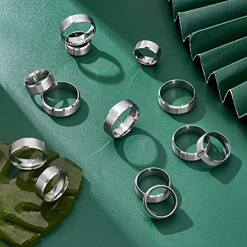 UNICRAFTALE Stainless Steel Classical Plain Stackable Wedding Band Ring Blank Wedding Ring Cool Simple Band For Women and Men Gifts for Special Occasions - color: Stainless Steel Color