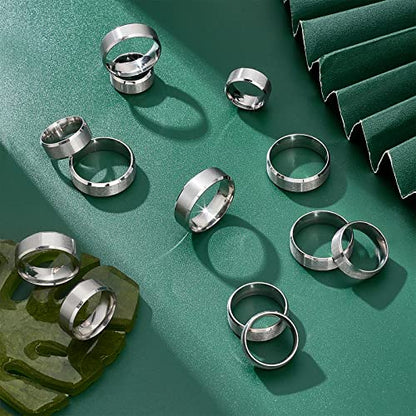 UNICRAFTALE Stainless Steel Classical Plain Stackable Wedding Band Ring Blank Wedding Ring Cool Simple Band For Women and Men Gifts for Special Occasions - color: Stainless Steel Color