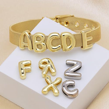 Stainless Steel Mesh Bracelet Wristband 8mm Wide Cuff Bangle Watch Band Style with Adjustable Buckle Mesh Link Chain for Slide Charms Jewelry Making 2 PCS - color: Golden
