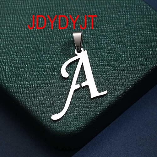 Stainless Steel Initial Letter Connector Charms Alphabet Pendant Diy Craft for Jewelry Making Necklaces Bracelets Keychain - color: Stainless Steel A