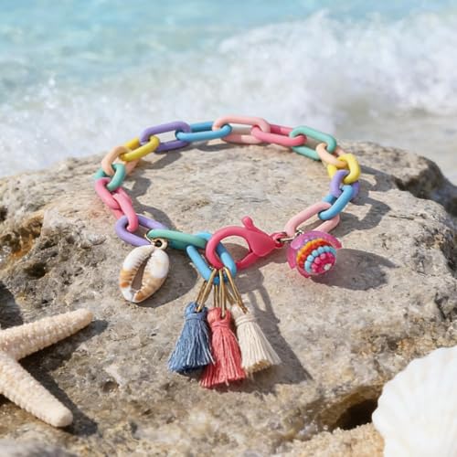 Starfish Shell Anklet Bracelets for Women, Boho Beaded Shell Anklet Set, Beach Vacation Foot Jewelry, Layered Summer Beachy Anklets - color: A2