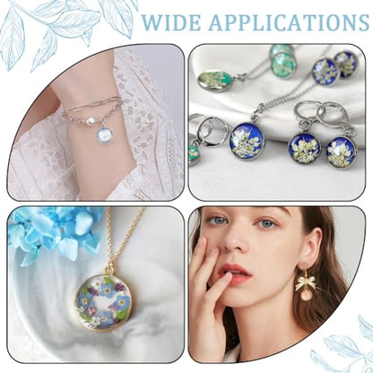 SUNNYCLUE 1 Box 120Pcs Blank Dome Pendant Making Kit Cabochon Settings Bezel Pendant Blanks Memorial Photo Charm Transparent Glass Cabochons with Round Pendant Trays for Jewelry Making DIY Findings - color: Round Mixed Color Stainless Steel Cabochon Setti