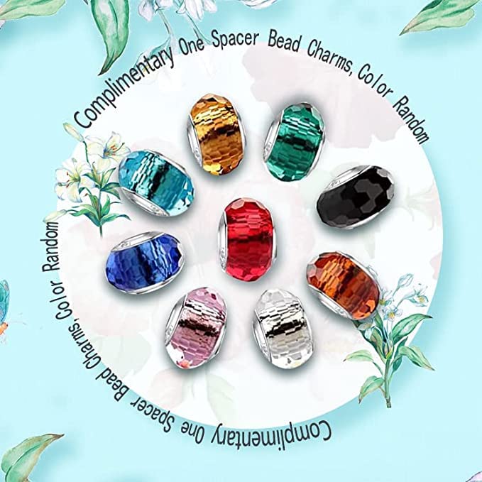 HappyStar 925 Sterling Silver Charms for Pandora Charms Bracelets and Necklaces Beads Charms Jewelry Mother's Day Gift for Women （With one Spacer Bead Charms - style: Golden Sunflower Charm