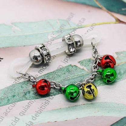 2 Pcs Fake Nipple Rings party Non Piercing Jingling Bell Nipple Jewelry with Chain Adjustable Elastic Nooses Non Pierced Faux Body Jewelry for Women Men