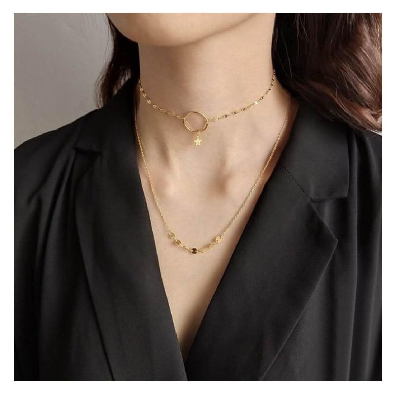 KOSMOS-LI 60 PCS Gold Plated Jewelry Sets with Costume Necklaces, Bracelets, Earrings, Knuckle Rings for Women - color: JJ140Kgold