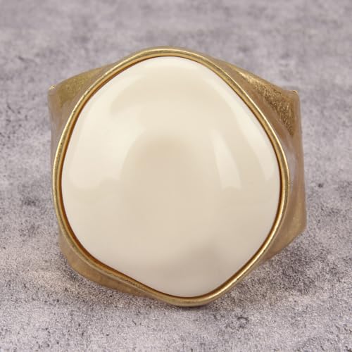 Gold Cuff Bracelet for Women Chunky Bracelet Statement Bracelet | Chunky Bangle Bracelets for Women Silver Beaded Open Bangle Stackable Stretch Bead Bracelet Boho Jewelry Gift for Wife Couple - style: Gold Thick Bangles