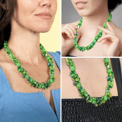 Beaded Necklaces Necklaces Shell- Colorful Beads y Summer 20-23 Inch - color: Green