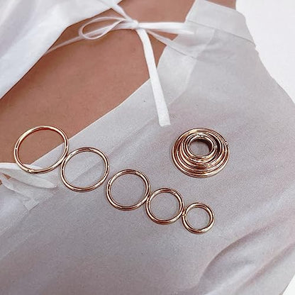 5Pairs Surgical Stainless Steel 16G Sleeper Cartilage Daith Tiny Small Hoop Earrings Mini Septum Hinged Clicker Nose Ring Helix Tragus Piercings Unisex Fashion Huggie Hoops Set 6-14MM - color: Rose gold
