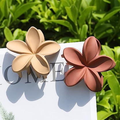 Sisiaipu Hair Clip, 6 Pcs Large Flower Claw Clips for Thick & Medium Hair, Hawaiian Flower Hair Clips, Beach Hair Accessories for Women and Girls - Basic - color: Basic
