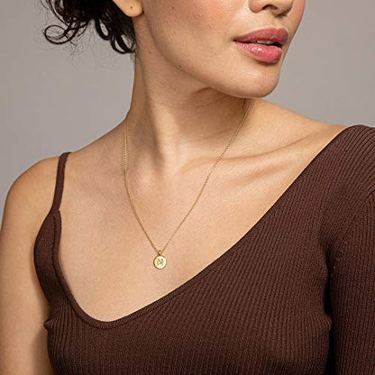 PAVOI Initial Necklace for Women, 14K Gold Plated Alphabet Letter Pendant | Letter Necklace for Women, Name Necklace, Necklace with Initials - style: - E