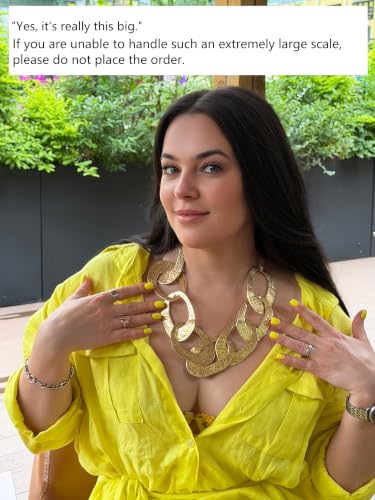 Fashion Chunky Gold Choker Necklace Cuban Link Large Chain Statement Necklaces for Women