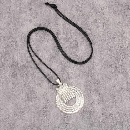 Boho Necklaces for Women Chunky Circle Necklace Bohemian Necklaces | Chunky Boho Necklace for Women Layered Boho Circle Leather Choker Necklace Long Vintage Necklaces Bohemian Jewlery Gifts - style: Boho Chunky Necklace