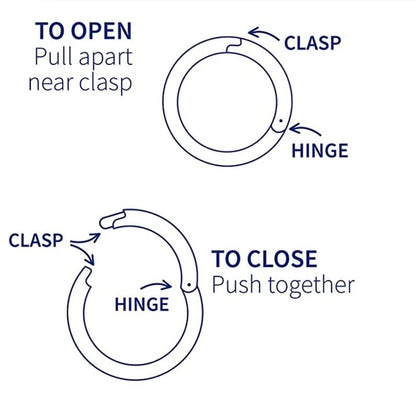 D.Bella Hinged Nose Rings Hoop 316L Surgical Steel Hypoallergenic Septum Ring Lip Ring Helix Cartilage Rook Earrings Body Piercing Jewelry 14G 16G 18G 20G, Diameter 5mm to 14mm - color: Black, size: 18g(1.0mm),7mm