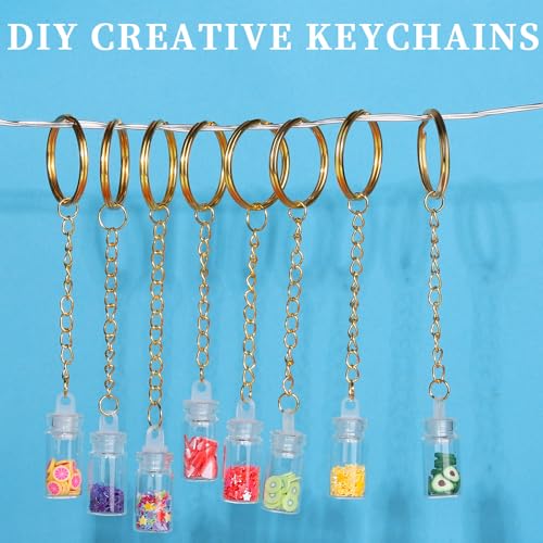 Teenitor 524PCS Key Chain Making Kit, Keychain Making Supplies Keychain Craft Supplies Key Chain Clips, Lanyard Snap Hooks, Key Rings and Jump Rings for Jewelry Lanyard Making, Gold - color: Gold