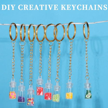 Teenitor 524PCS Key Chain Making Kit, Keychain Making Supplies Keychain Craft Supplies Key Chain Clips, Lanyard Snap Hooks, Key Rings and Jump Rings for Jewelry Lanyard Making, Gold - color: Gold