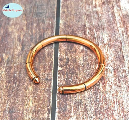 SHINDE EXPORTS pure copper bracelets cuf kada bangle for men and women - style: Heavy 95gms with notches