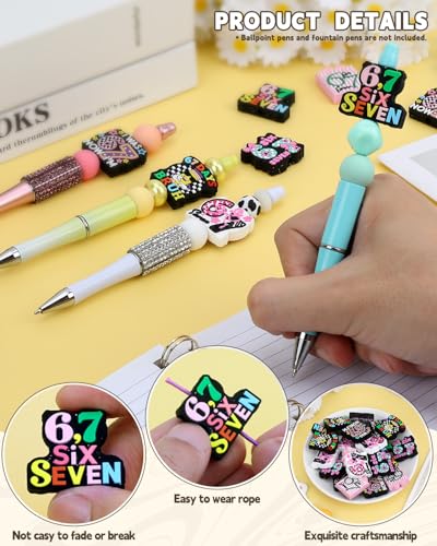12PCS Six-Seven Silicone Focal Beads for Pens - color: Six-Seven