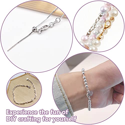 Lunarm Jump Rings 810pcs Stainless Steel Jump Rings for Jewelry Making | Silver Open Jump Rings and 3 Sizes Lobster Clasps Set for Keychain Creation Craft Sturdy Easy to Open and Close