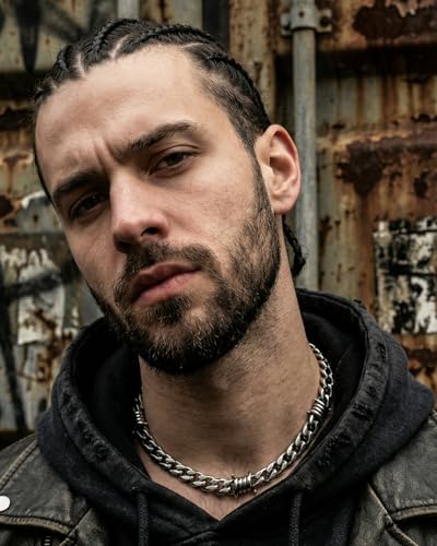 Stainless Steel Gothic Y2K Punk Rock Emo Biker Pendant Necklace | Cosplay Vintage Viking Alt Edgy Fashion Charm Necklace Jewelry for Men Women Active Daily Wear - style: Chunky Barbed Wire 16 Inch(Adjustable)