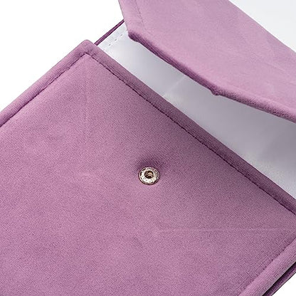 Velvet Necklace Jewelry Travel Folder Storage Display Case (Dark Purple) - color: Dark Purple