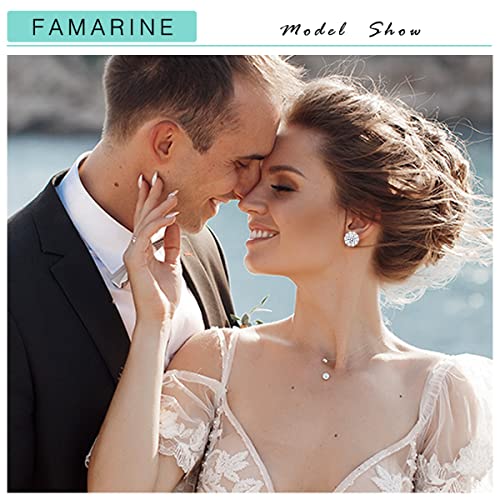 FAMARINE CZ Clip on Earrings for Women Clip Earring Non-pierced Earrings - style: Round