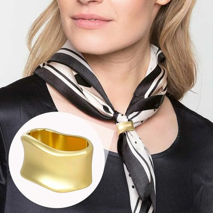 3pcs Silk Clothes Pins, Metal Silk Scarves Shawl Clip, Scarf Slide Buckle Brooches Clothing Accessories for Women- Gold & Silver - color: Gold & Silver