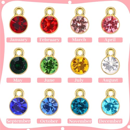 24PCS Crystal Dangle Charms for Jewelry Making | Mixed Color Crystal Dangle Charms Accessories, DIY Necklace Earring Bracelet Jewelry Making Crafts