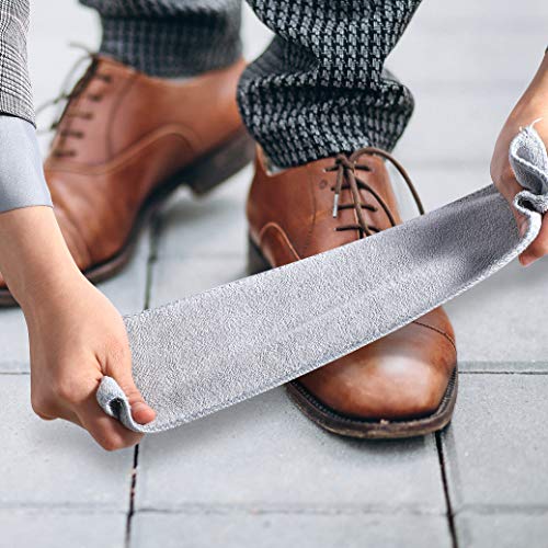 10 Pcs Shine Shoes Cloth Kit Polish Dauber Applicators Cleaning Leather Shoes Boots Microfiber Care Cloths Suede Cleaner - color: Gray