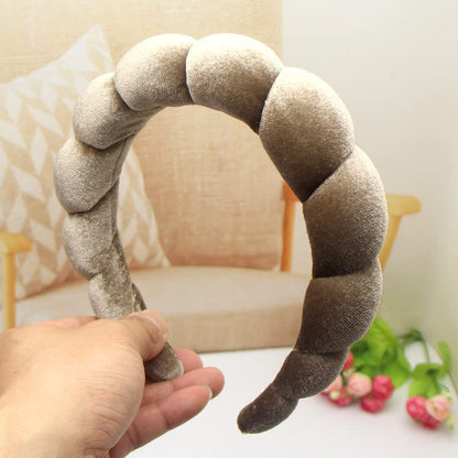 Fashion Headbands for Women Padded Fabric Hair Bands Wide Velvet Non Slip Headband Hair Accessories for Women Girls,Pastel Violet - color: Pastel Violet