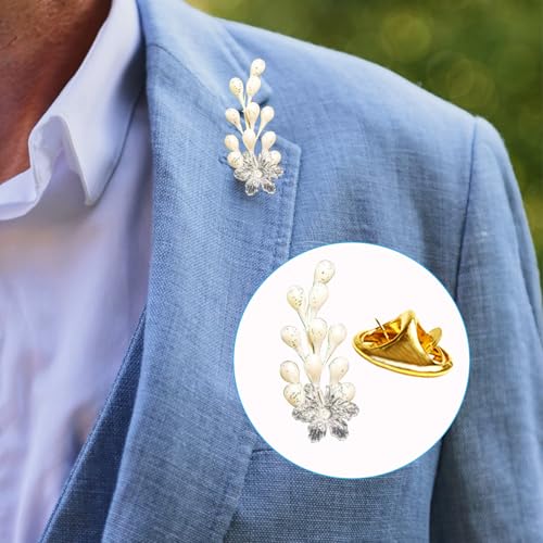 50 Pairs Premium Butterfly Clutch Pin Backs with 8mm Length 10mm Width Blank Pins for DIY Enamel Pins, Jewelry Craft Gifts, or Tie Tack Keeper Replacements (Gold) - color: Gold