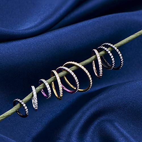 OUFER Gold Hinged Segment Earring Hoop 16G Stainless Steel with Cartilage Earrings Clear CZ Paved Tragus Helix Earrings Cartilage Earring Septum Nose Ring Hoop - color: Gold,18G,12mm