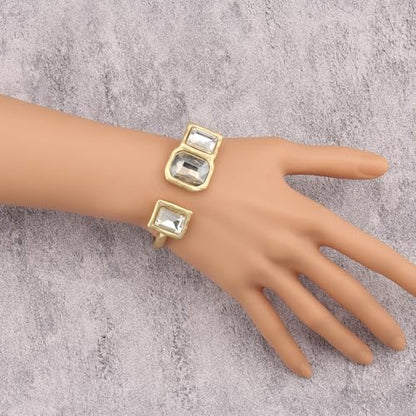 Chunky Bangle Bracelets for Women Cuff Bracelet Thick Gold Bangles Open Wide Arm Cuffs Bracelets Boho Jewelry - style: Arm Bracelets