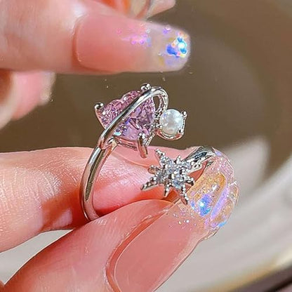 Gold Rings for Women Non Tarnish Stackable Rhinestone Moon Star Rings Dainty Stacking Pearl Butterfly Midi Pinky Thumb Joint Finger Knuckle Ring Set Gold Non Tarnish Jewelry Gifts Trendy Stuff - color: P Silver Bow Rings 10Pcs